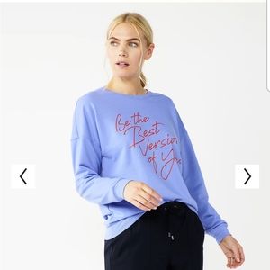 Nine West NWOT purple Graphic sweatshirt size S.